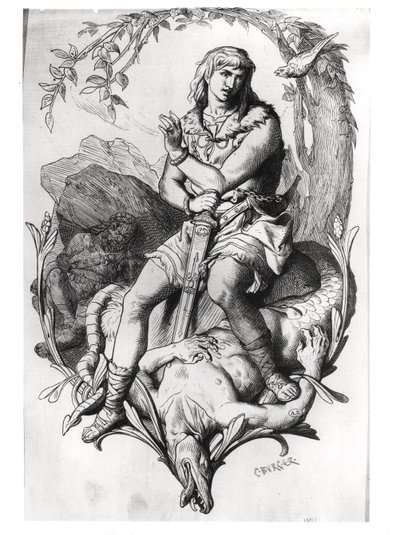 Siegfried and the Dragon with the Magic Bird by C. Burger